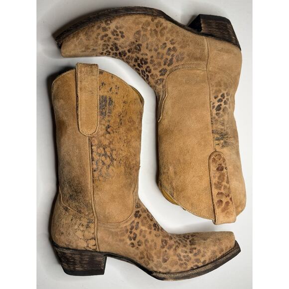 Old Gringo Women's 7B Leopardito Boots Snip Toe Suede Leather Cowgirl Western - Picture 3 of 8